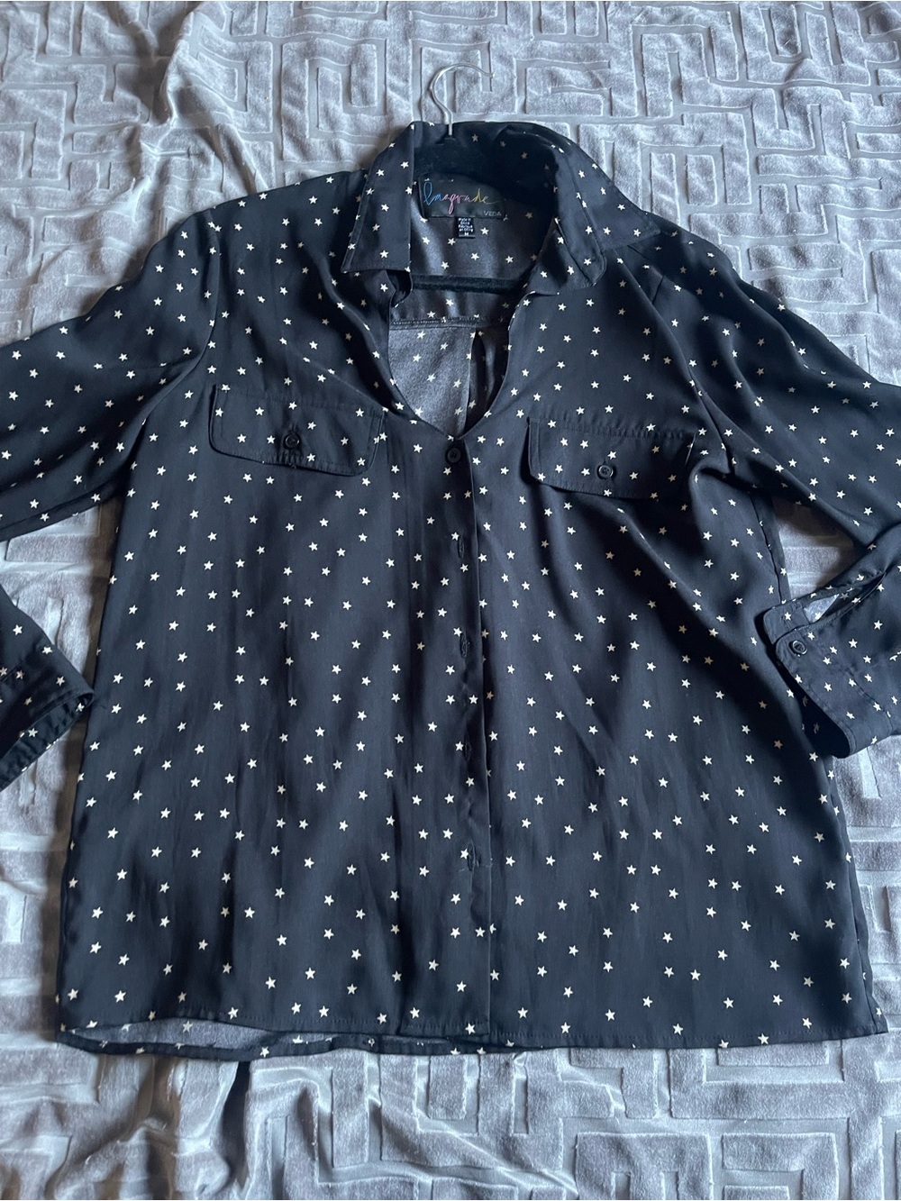 Black Star-Print Shirt
